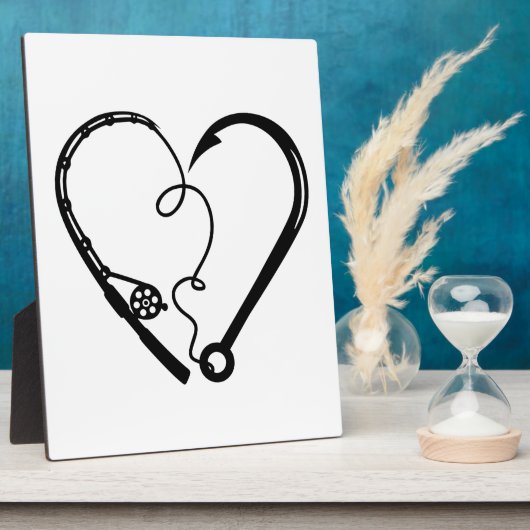 VISSEN ROD HEART HOOK FOTOPLAAT (Zijkant)