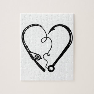 VISSEN ROD HEART HOOK LEGPUZZEL