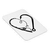 VISSEN ROD HEART HOOK MAGNEET (Rechterzijde)