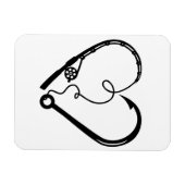 VISSEN ROD HEART HOOK MAGNEET (Horizontaal)