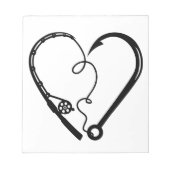 VISSEN ROD HEART HOOK NOTITIEBLOK (Voorkant)