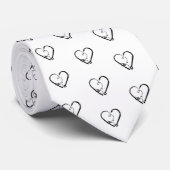 VISSEN ROD HEART HOOK STROPDAS (Opgerold)