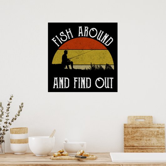 Vissen rond en ontdek het poster (Keuken)