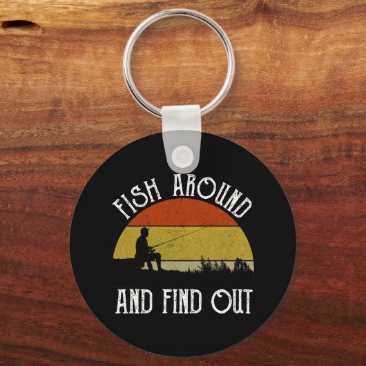 Vissen rond en ontdek het sleutelhanger (Voorkant)