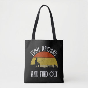 Vissen rond en ontdek het tote bag