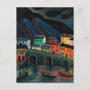 Vissen 's nachts in Ascona Briefkaart