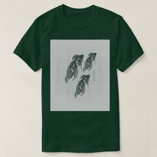 Vissen samen t-shirt (Design voorkant)