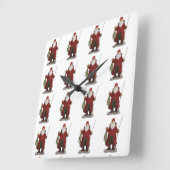 "VISSEN SANTA" CHRISTMAS CLOCK VIERKANTE KLOK (Hoek)
