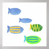 Vissen schilderen kunst poster (Voorkant)