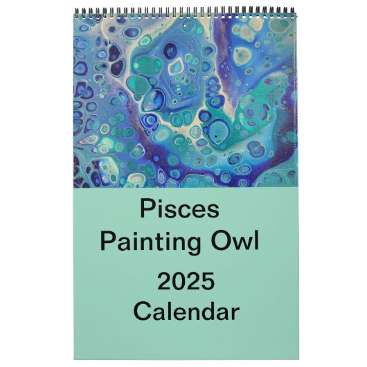 Vissen Schilderij Uil 2025 Kalender (Hoes)
