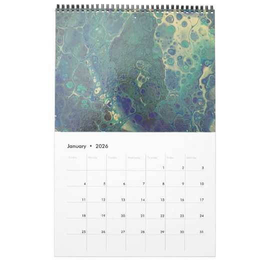 Vissen Schilderij Uil 2025 Kalender (Jan 2026)