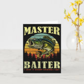 Vissen-shirt Master-baiter Funny B Dad Kaart (Gele Bloem)
