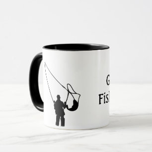 Vissen - Silhouet van Iemand die Vist Mok
