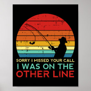 Vissen Sorry Gemiste Oproep Andere Lijn Retro Me Poster
