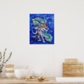 Vissen spelen viool poster (Keuken)