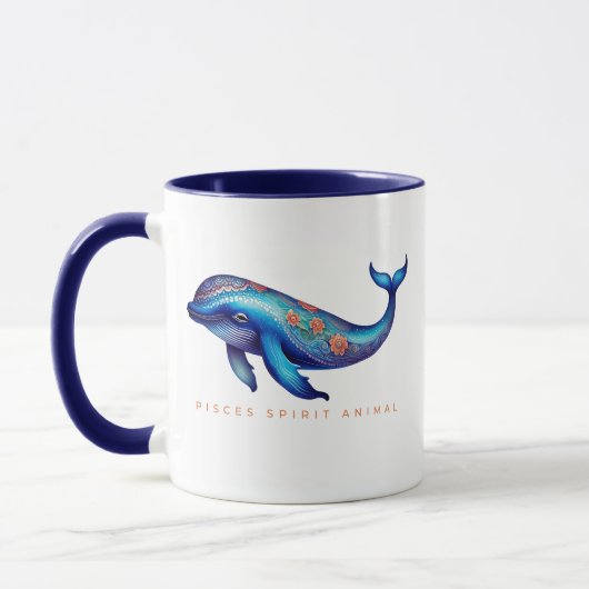 Vissen Spirit Animal Whale Alebrije Vrouw Mok (Links)