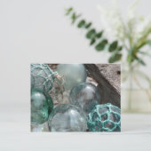 Vissen stapel glas briefkaart (Staand voorkant)