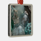 Vissen stapel glas metalen ornament (Rechts)