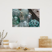 Vissen stapel glas poster (Keuken)