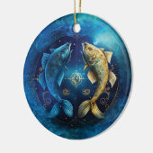 Vissen Sterrenbeeld Aquarelontwerp Keramisch Ornament (Links)