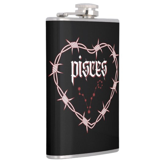 Vissen sterrenbeeld Gotisch Donker Hemel Edgy Heupfles (Rechts)