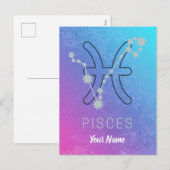 Vissen Sterrenbeeld Sterrenbeeld Horoscoop Sterren Feestdagenkaart (Voorkant / Achterkant)