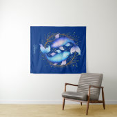 Vissen sterrenbeeld, twee sierlijke koi vissen wandkleed (In Situ (horizontaal))