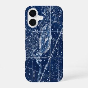 Vissen Sterrenbeeld Vintage Illustratie iPhone 16 Hoesje