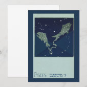 Vissen Sterrenbeeld Vintage Zodiac Astrologie (Voorkant / Achterkant)