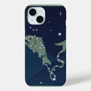 Vissen Sterrenbeeld Vintage Zodiac Astrologie iPhone 15 Case
