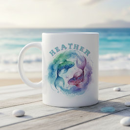 Vissen Sterrenbeeld Waterverf Vis Astrologie Koffiemok