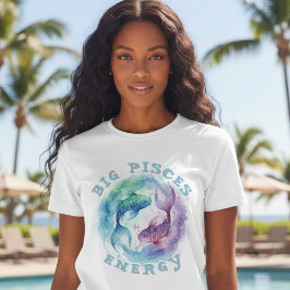 Vissen Sterrenbeeld Waterverf Vis Astrologie T-shirt