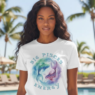 Vissen Sterrenbeeld Waterverf Vis Astrologie T-shirt