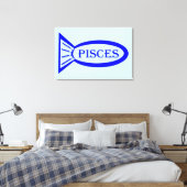 Vissen Sterteken Vis Canvas Print (Insitu (Slaapkamer))