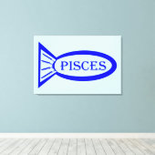 Vissen Sterteken Vis Canvas Print (Insitu (Houten vloer))