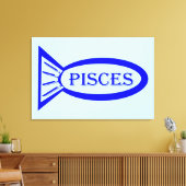 Vissen Sterteken Vis Canvas Print (Insitu (Woonkamer))