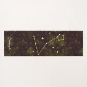 Vissen Teken Paarse Gouden Oosterse Bloem met Naam Yogamat (Achterkant (horizontaal))