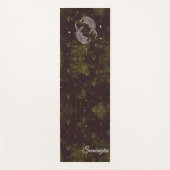 Vissen Teken Paarse Gouden Oosterse Bloem met Naam Yogamat (Voorkant)