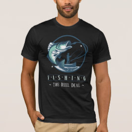 Vissen – “The Reel Deal” Grappige Angler Grafiek T-shirt