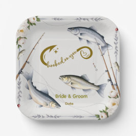 Vissen  Trouwthema voor vissenliefhebbers  Papier Papieren Bordje