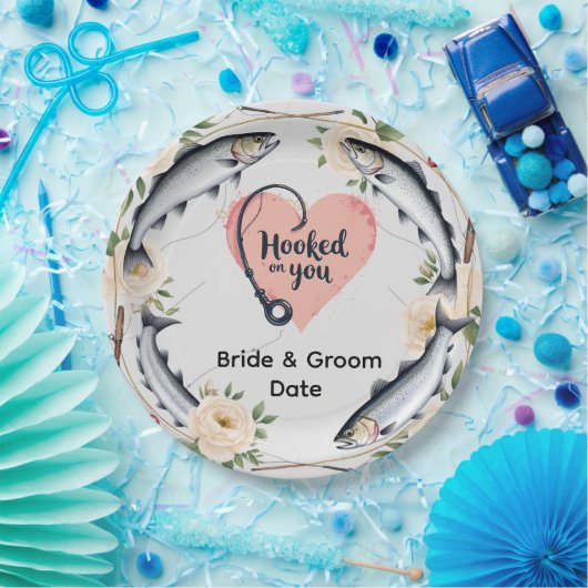 Vissen  Trouwthema voor vissenliefhebbers Papieren Bordje (Feest)