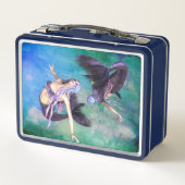 Vissen - Twee zeemeerminnen zwemmen in een lus (Achterkant)