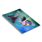 Vissen - Twee zeemeerminnen zwemmen in een lus Notitieboek (Rechterzijde)