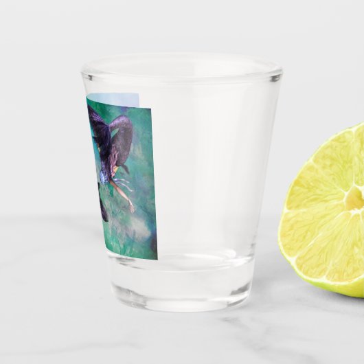 Vissen - Twee zeemeerminnen zwemmen in een lus Shot Glas (Rechts)