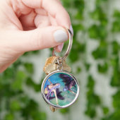 Vissen - Twee zeemeerminnen zwemmen in een lus Sleutelhanger (Hand)