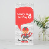 Vissen Uitnodiging Verjaardagsfeest (Staand voorkant)