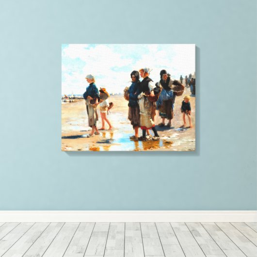 Vissen van John Singer Sargent Canvas Afdruk (Insitu (Houten vloer))