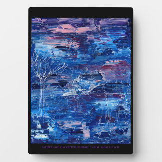 Vissen van vader en dochter fotoplaat