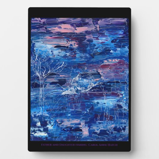 Vissen van vader en dochter fotoplaat (voorkant)