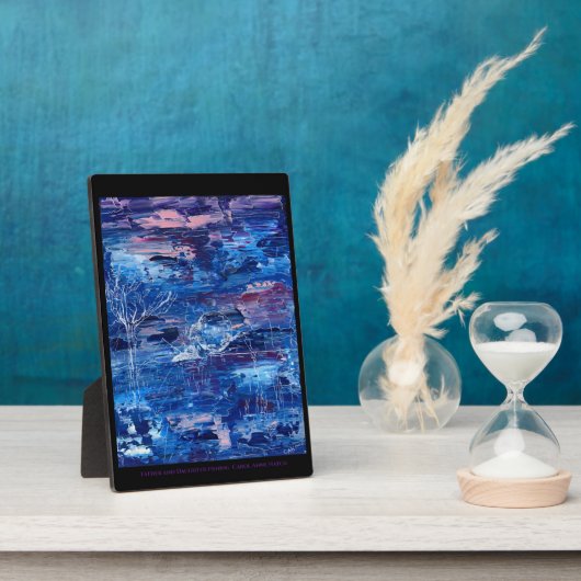 Vissen van vader en dochter fotoplaat (Zijkant)